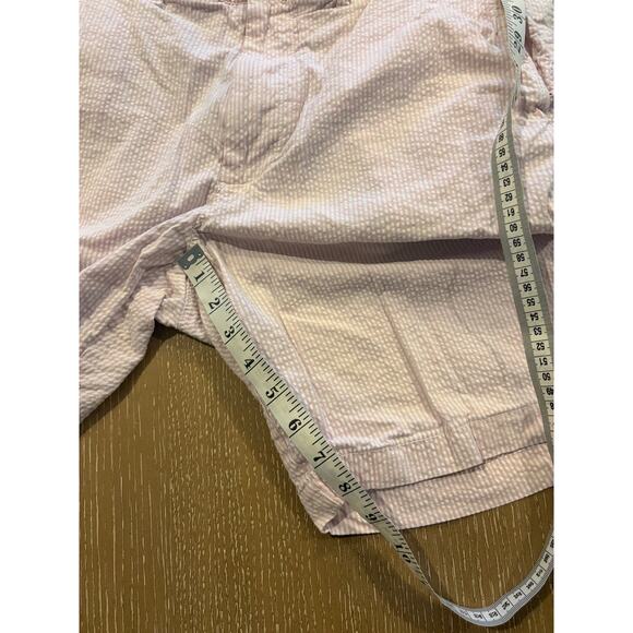 J.Crew Shorts Men’s 34 Pink Striped Seersucker Chino 9" Inseam Casual Classic - Picture 6 of 8